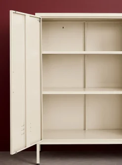 Metal locker-style sideboard