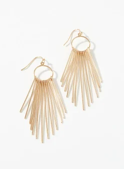 Metallic fringe earrings