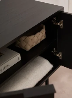 Metallic legs four-door minimalist TV unit