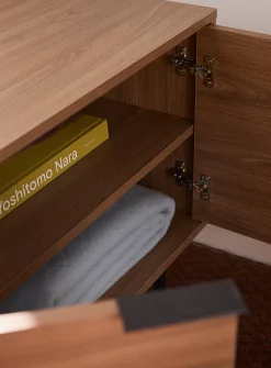 Metallic legs four-door minimalist TV unit