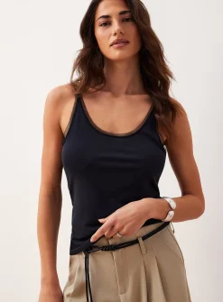 Micromesh hem peachskin cami