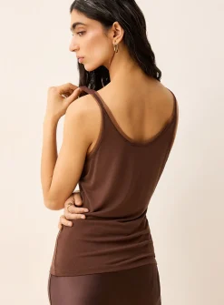 Micromesh hem peachskin cami