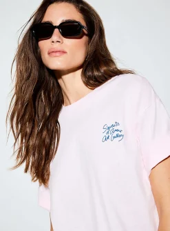Millow colourful canvas print oversized t-shirt