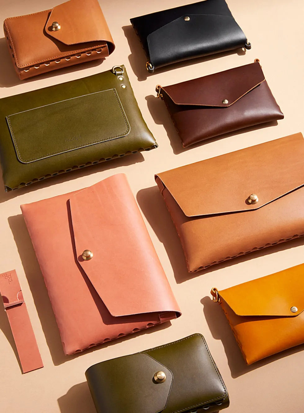 Mini leather clutch