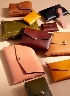 Mini leather clutch