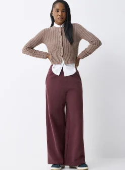 Mini-cable cropped cardigan
