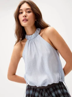 Mini-checkers puffy cami