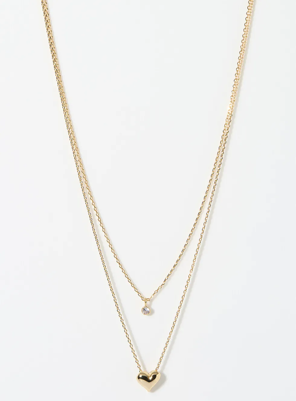 Minimalist heart two-row chain
