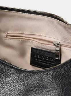 Minimalist pebbled leather XL shoulder bag