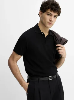 Minimalist piqué polo