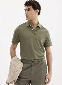 Minimalist piqué polo