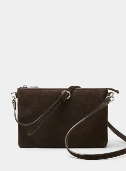 Minimalist suede crossbody bag