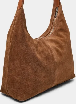 Minimalist suede hobo bag