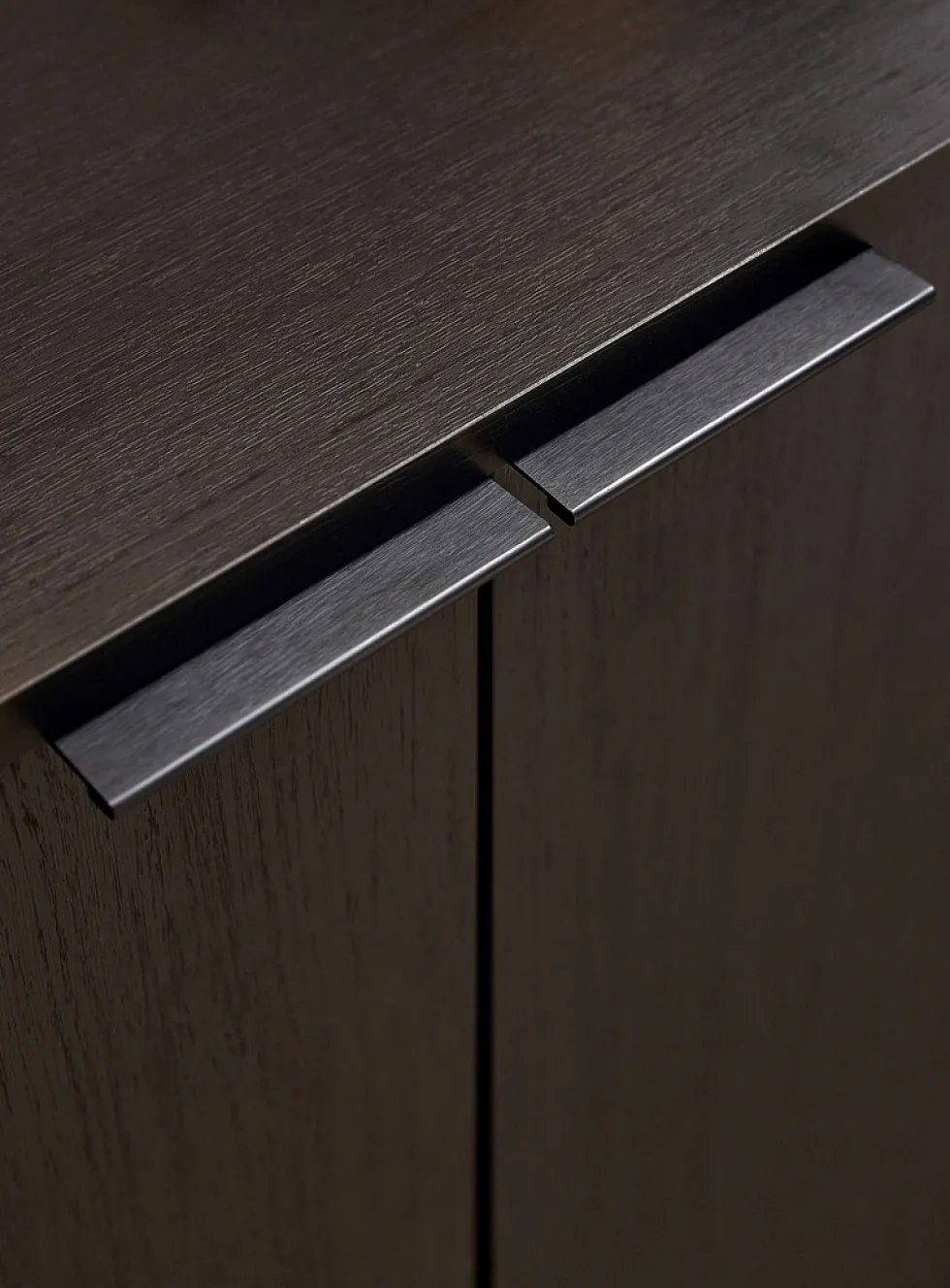 Minimalist two-door floor cabinet