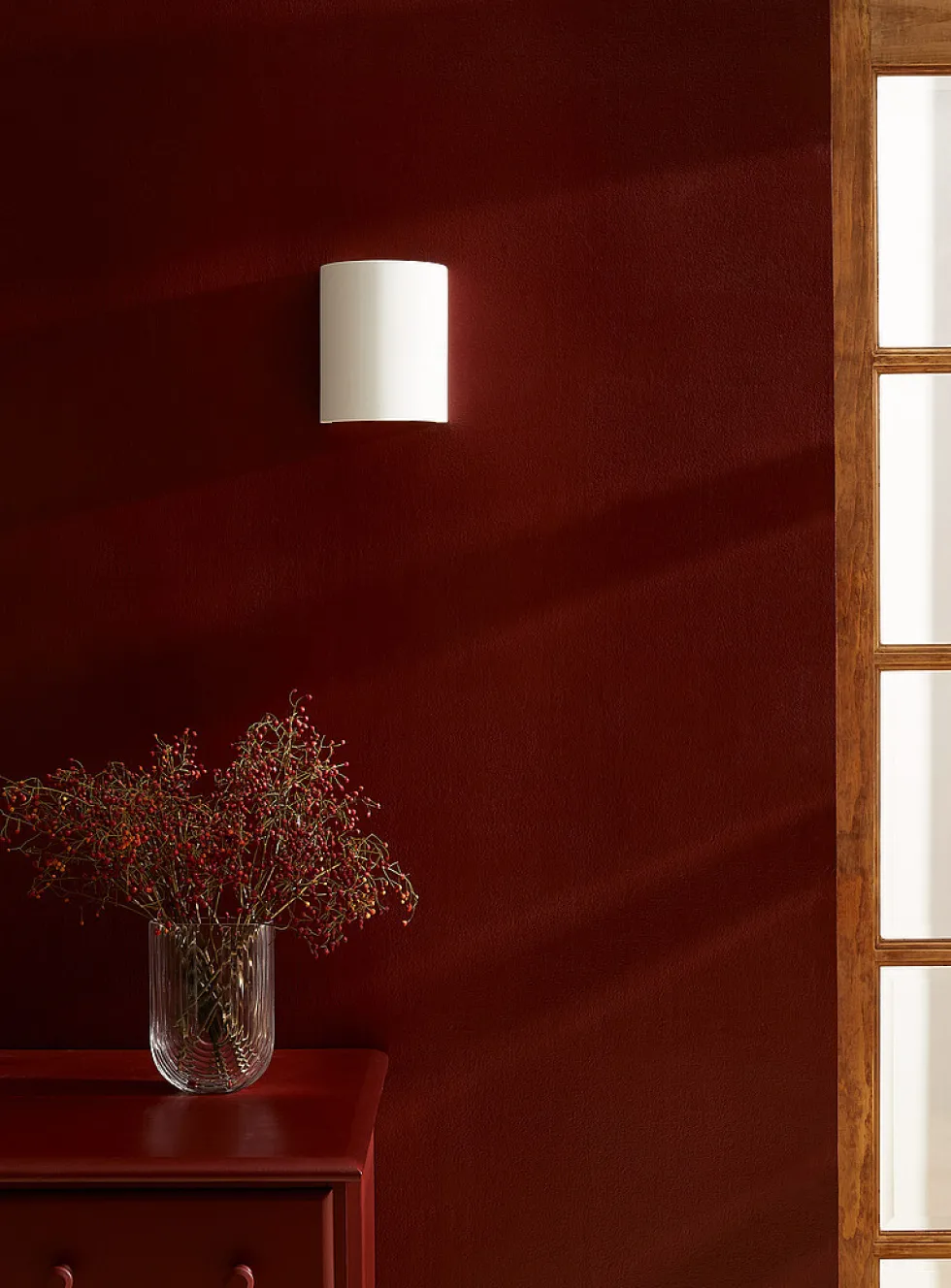 Minimalist white iron wall sconce