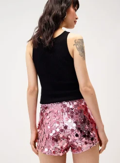 Mixed sequins micro-short