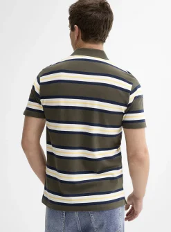 Mixed stripe piqué polo