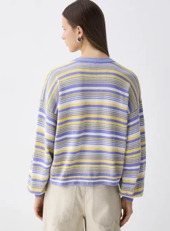 Mixed stripes cotton sweater