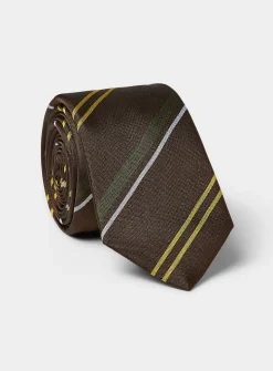 Mixed-stripe slim tie