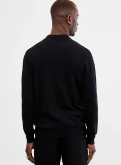 Modal-blend polo sweater