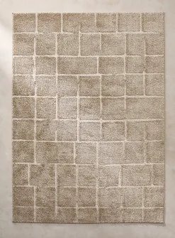Modern grid rug