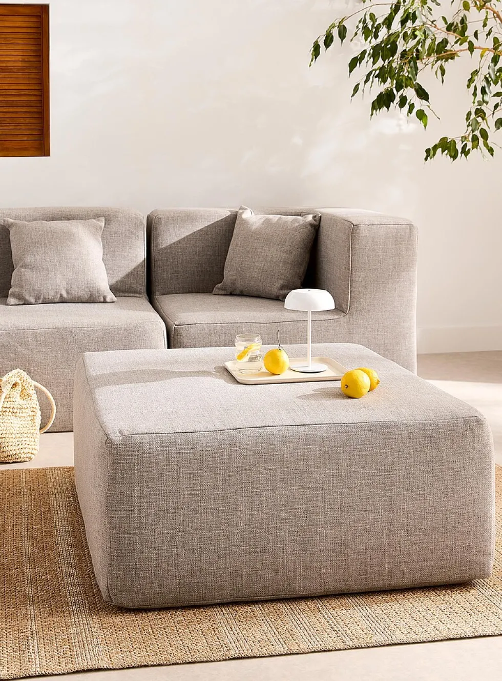 Modular outdoor HD-foam pouf