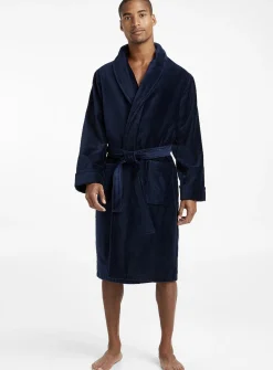 Moire velvet robe