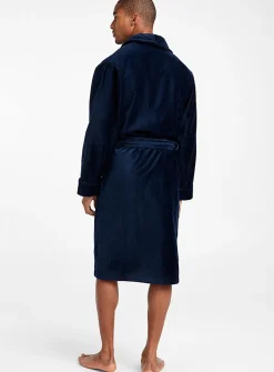 Moire velvet robe