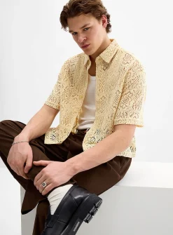 Mosaïc crochet shirt