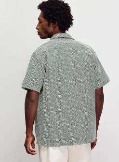 Mosaic jacquard knit shirt