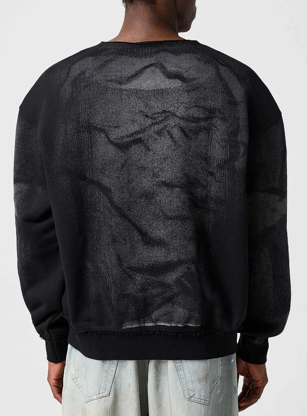 Motocross print oversized sweatshirt