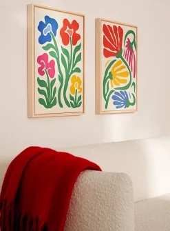 Moving flowers art print