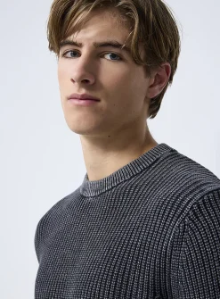 Muted ribbed sweater