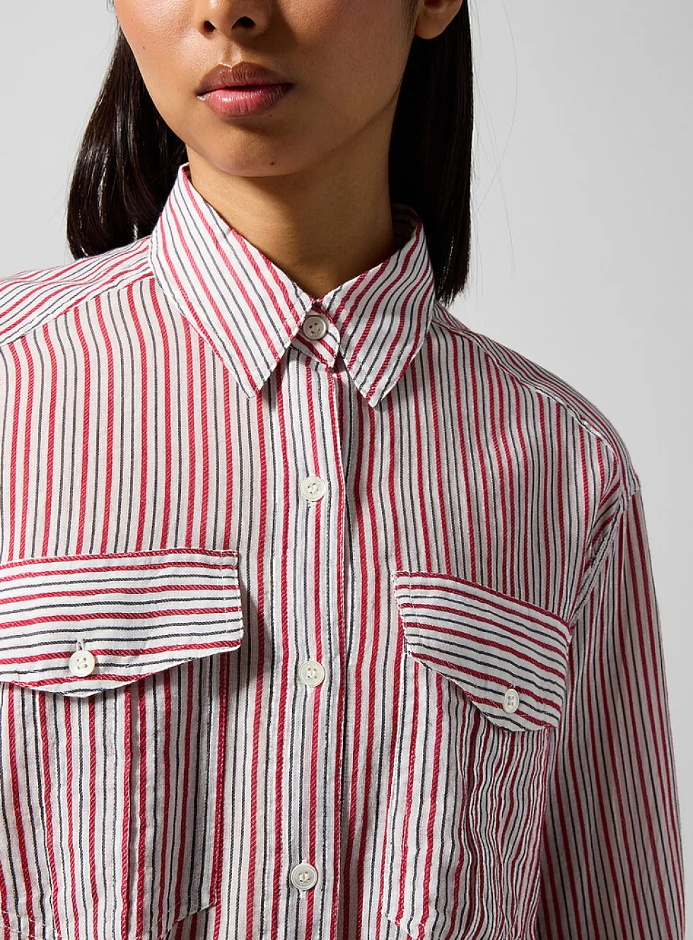 Nath tie-up cotton voile blouse