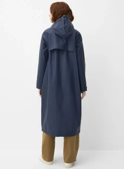 Natural hue maxi raincoat