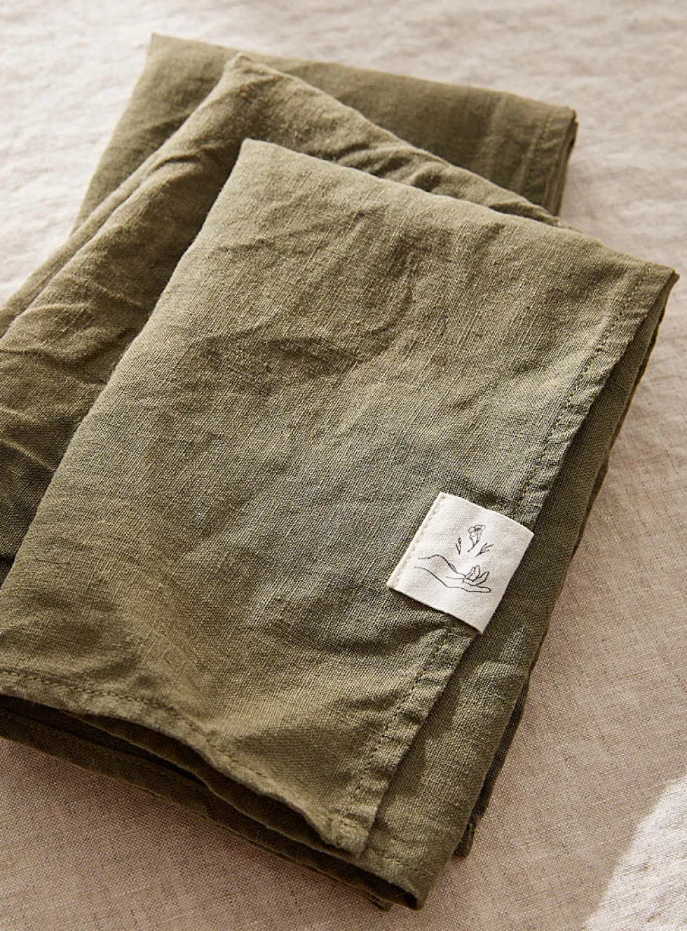 Natural linen napkins