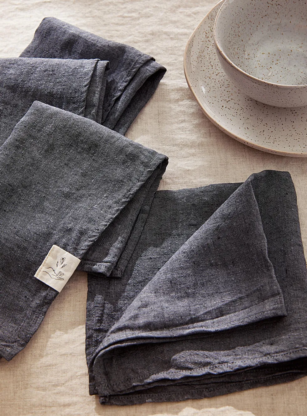 Natural linen napkins
