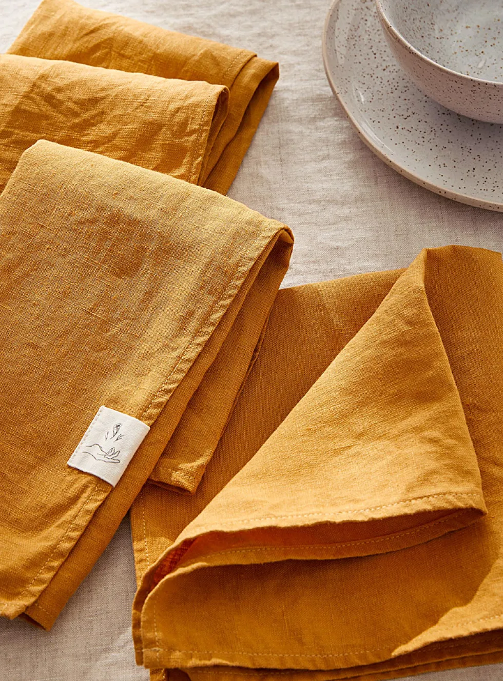 Natural linen napkins