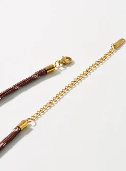 Natural-stone cord necklace