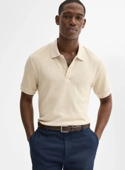 Nautical rope textured polo
