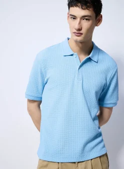 Nautical rope textured polo