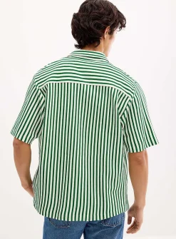 Nautical-stripe knit shirt