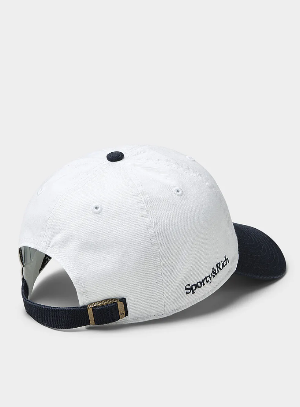 Navy and white embroidered Yankees baseball cap