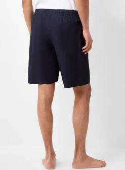 Navy crisp poplin pyjama short