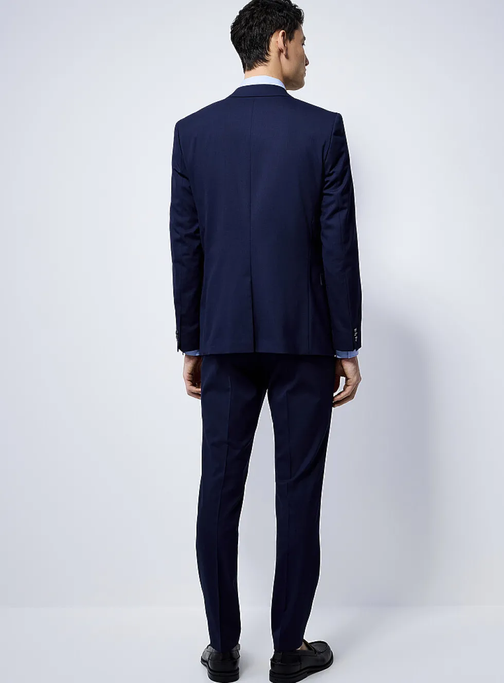 Navy 3-piece piqué suit
