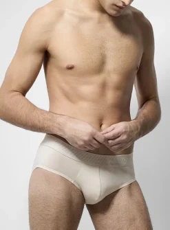 Neutral-hued stretch brief