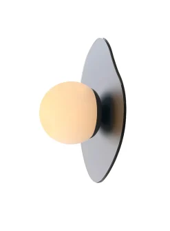 Nopal frosted chrome asymmetrical light fixture