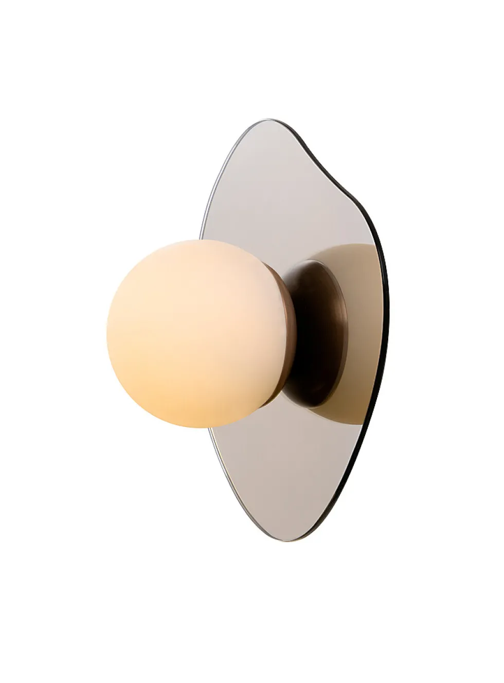Nopal glossy chrome asymmetrical light fixture