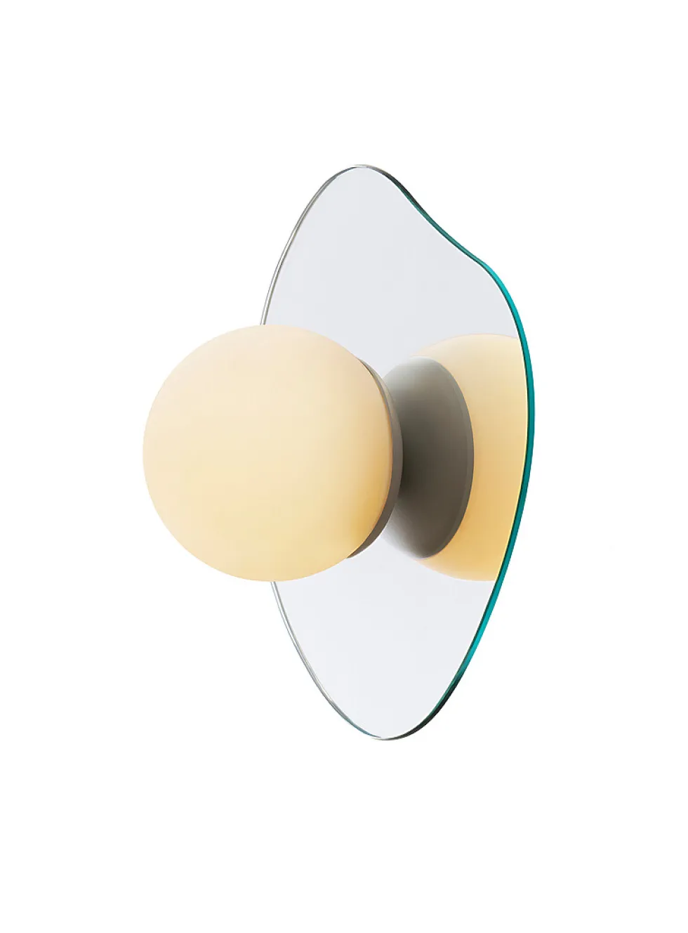 Nopal glossy chrome asymmetrical light fixture