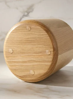 Oak wood toilet brush